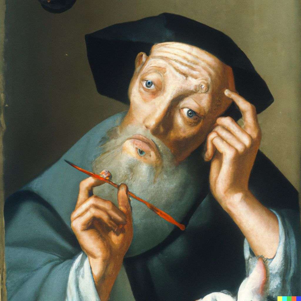 a representation of anxiety, painting from the 16th century